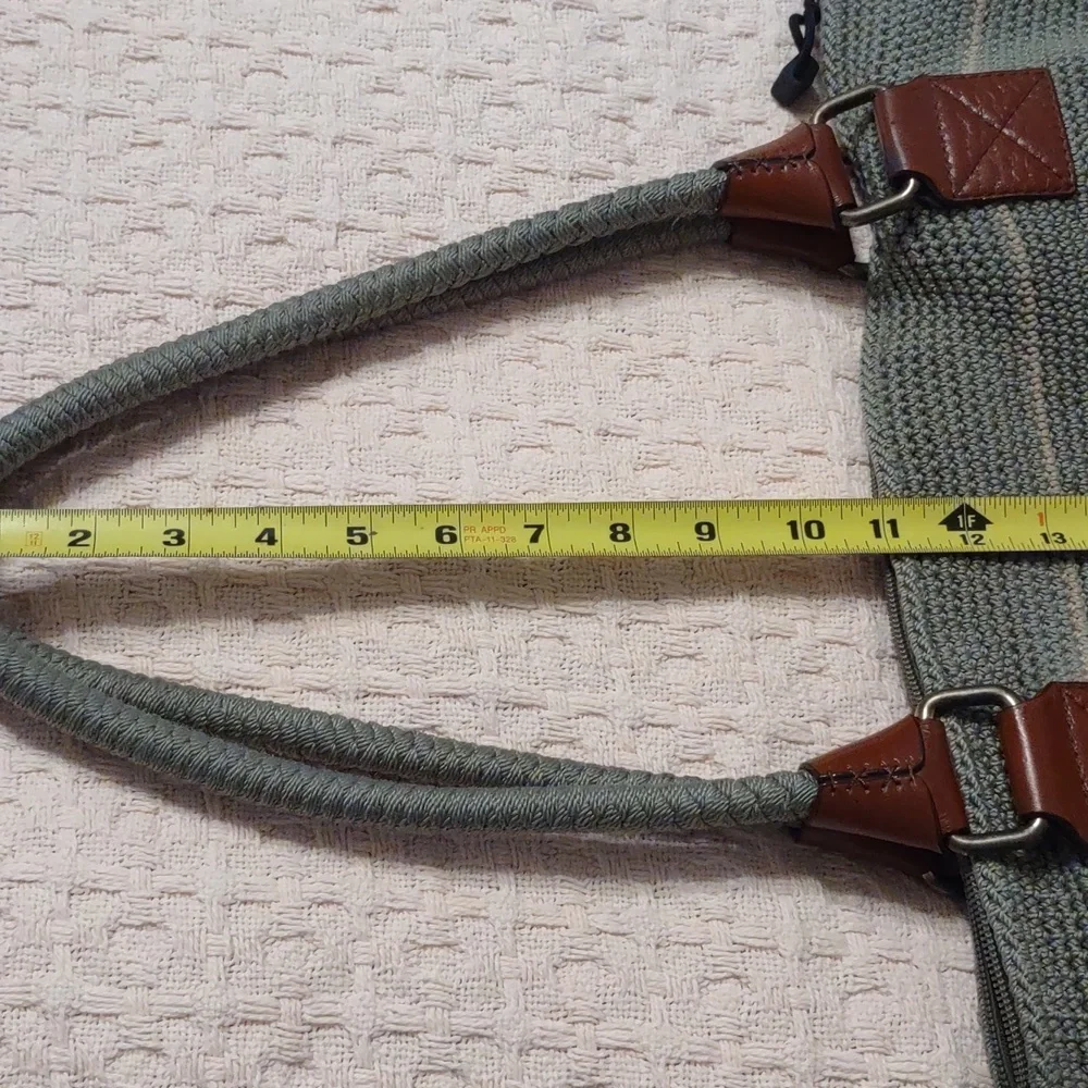 The Sak purse Olive Green , Tan with brown leather-like accents. - Picture 9 of 9